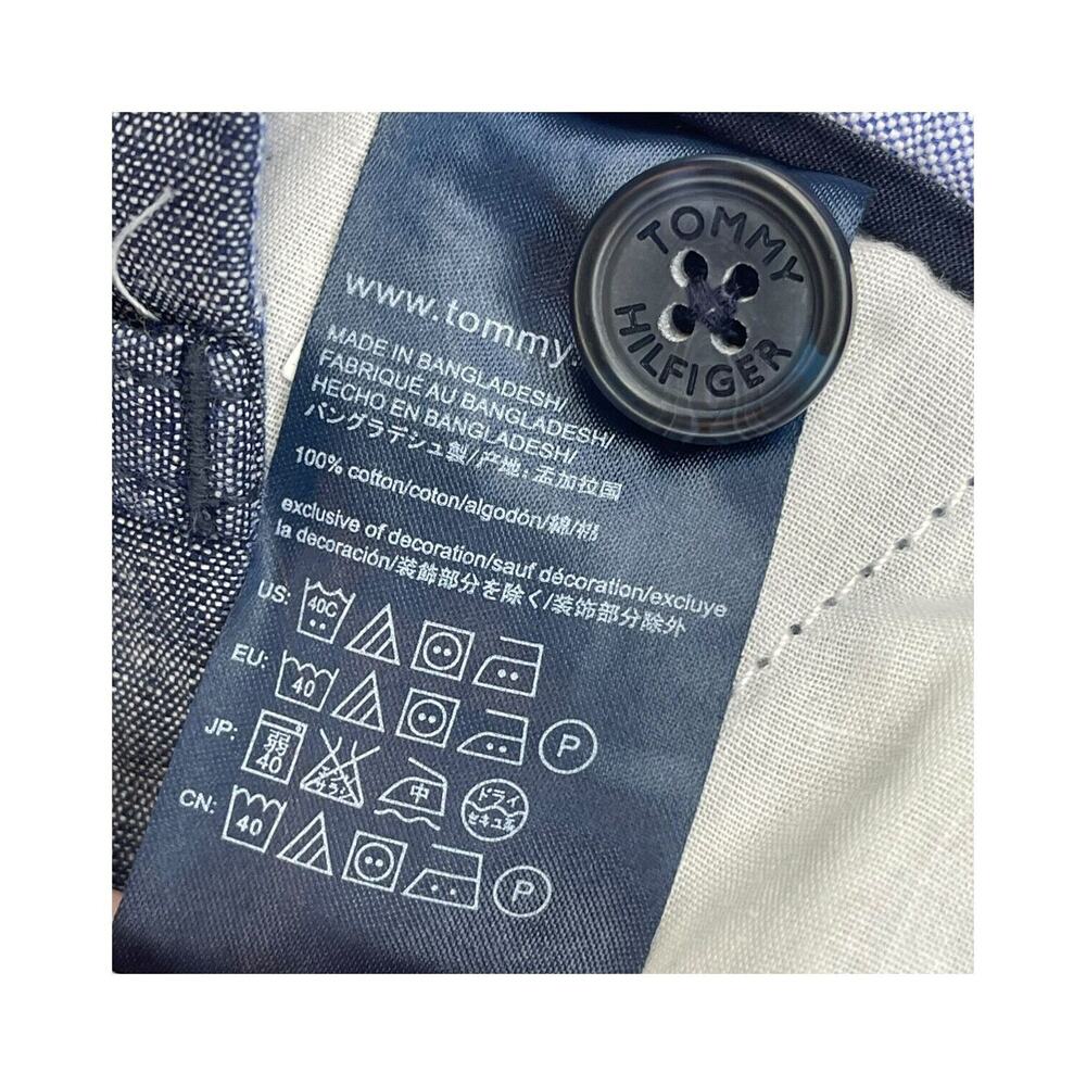 Tommy Hilfiger Chino Shorts Men's 30 Gray 100% Cotton Zip Fly Mid-Rise Outdoor - Picture 7 of 7